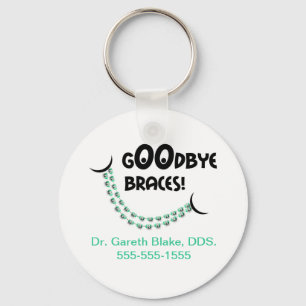 Goodbye Braces Green Orthodontist Patient Gift Cus Key Ring