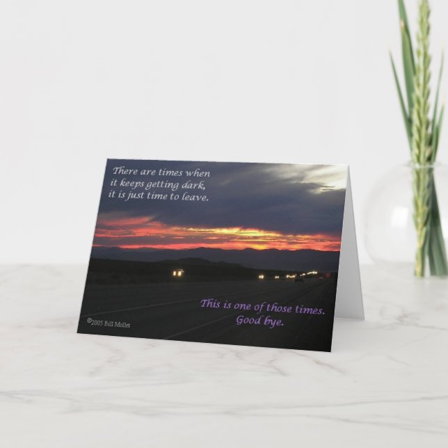 Goodbye Card (Front)