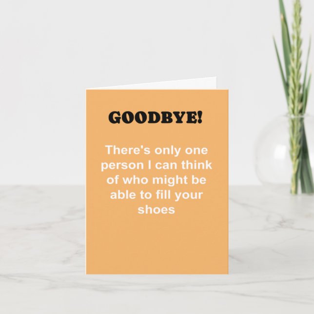 Goodbye coworker card (Front)