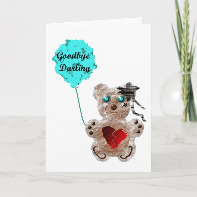Goodbye Darling (Bear1) Card (Front)