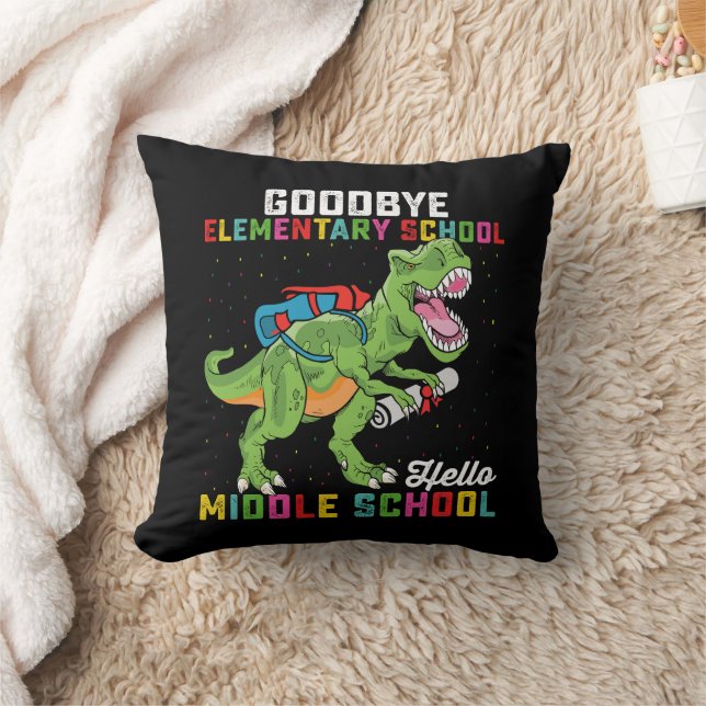 Goodbye Elementary Hello Middle School T Rex Cushion (Blanket)