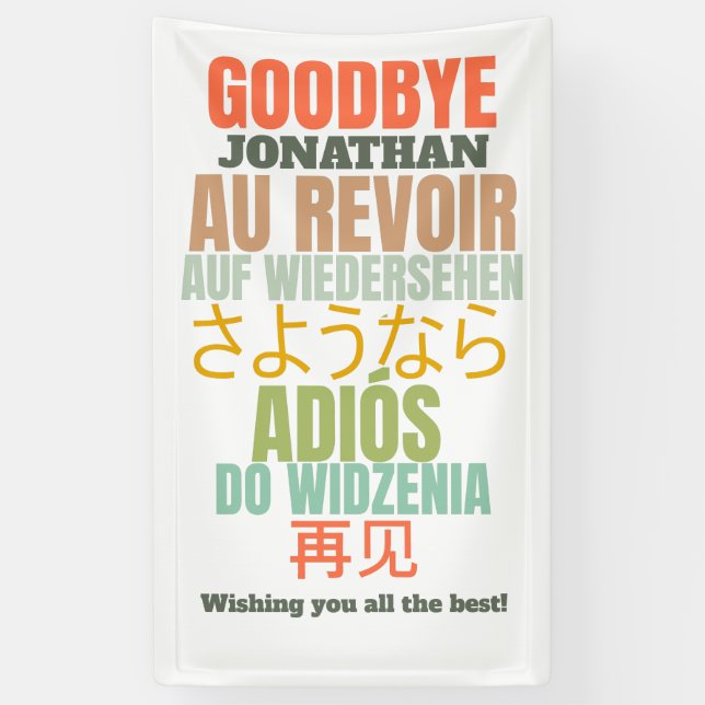 Goodbye Farewell Banner (Vertical)