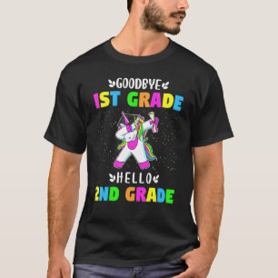 Goodbye First Grade Hello Second Grade Unicorn Gir T-Shirt
