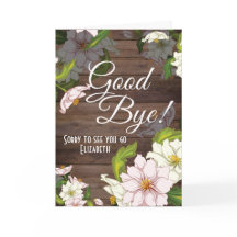 Goodbye Floral Rustic Farewell