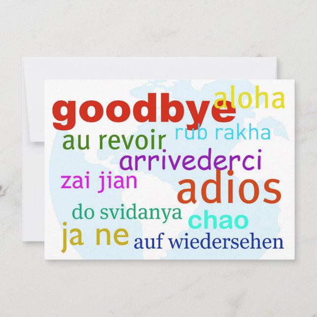 Goodbye Invitation (Front)