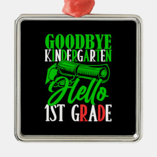 Goodbye Kindergarten Hello 1st Grade Metal Tree Decoration