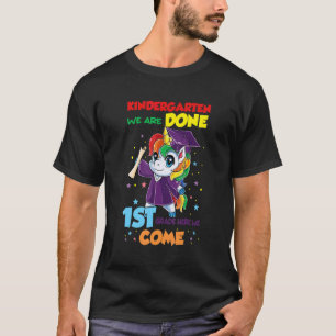 Goodbye Kindergarten Hello 1st Grade Unicorn Girls T-Shirt