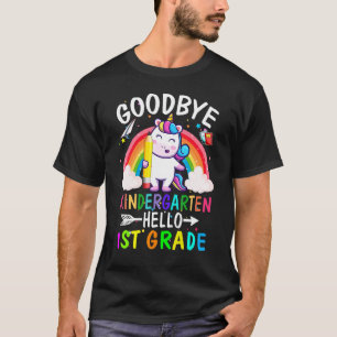 Goodbye Kindergarten Hello 1st Grade Unicorn Girls T-Shirt