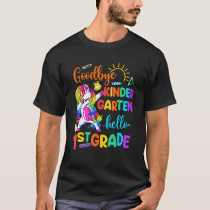 Goodbye Kindergarten Hello 1st Grade Unicorn Girls T-Shirt