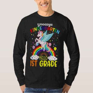 Goodbye Kindergarten Hello 1st Grade Unicorn Girls T-Shirt