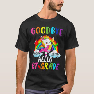 Goodbye Kindergarten Hello 1st Grade Unicorn Girls T-Shirt