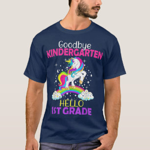 Goodbye Kindergarten Hello 1st Grade Unicorn Girls T-Shirt