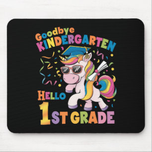 Goodbye Kindergarten Hello 1st Grade Unicorn Mouse Mat