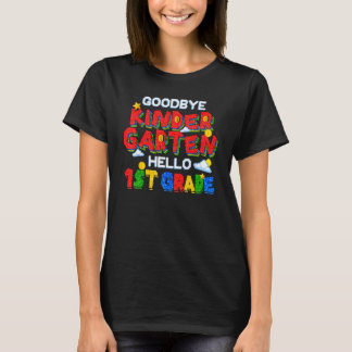 Goodbye Kindergarten Hello First Grade Gamer Back T-Shirt