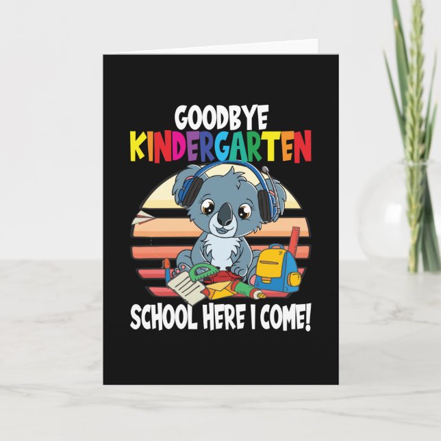 Goodbye Kindergarten School Enrolment Card (Front)