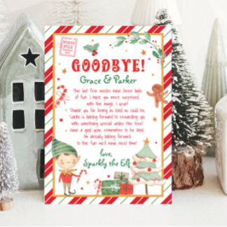 Goodbye Letter from Your Christmas Elf Invitation