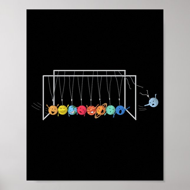 Goodbye Pluto Funny Solar System Planets T Shirt  Poster (Front)