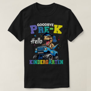 Goodbye Pre-k Monster Truck T rex Graduation Boys T-Shirt