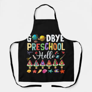 Goodbye Preschool Hello Summer Pre-K Graduation Apron