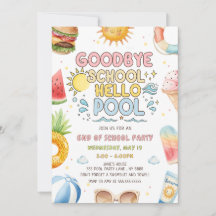 Goodbye School, Hello Pool, End of School Party