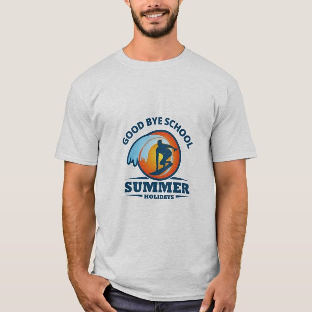 Goodbye School Hello Summer Beach T-Shirt (Front)