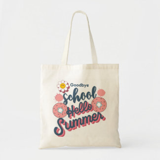 Goodbye School Hello Summer Doughnut Art Tote Bag