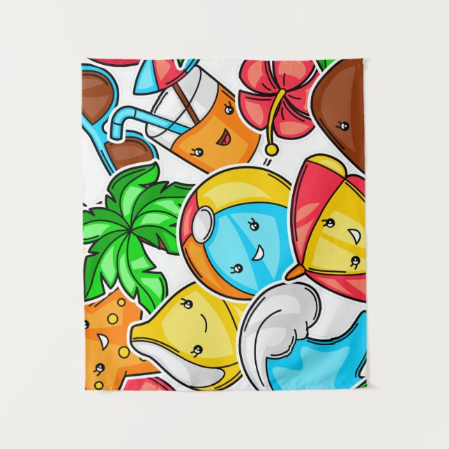  Goodbye School Hello Summer Time And Fun    Tapestry (Front)