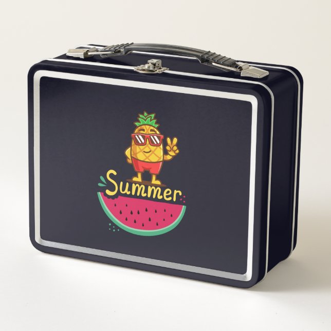  Goodbye School Hello Summer Time  Metal Lunch Box (Front)