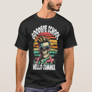 goodbye school hello summer vintage teacher's day  T-Shirt