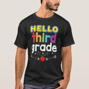 Goodbye Summer Hello 3rd Grade Third Kid Teacher B T-Shirt