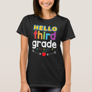 Goodbye Summer Hello 3rd Grade Third Kid Teacher B T-Shirt