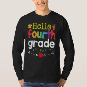 Goodbye Summer Hello Fourth Grade 4th Grader Teach T-Shirt