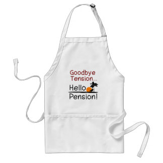Goodbye Tension, Hello Pension Funny Retirement Standard Apron