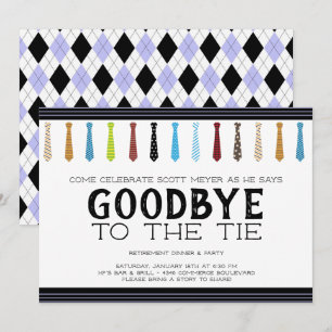Goodbye to the Tie Retirement Invitation