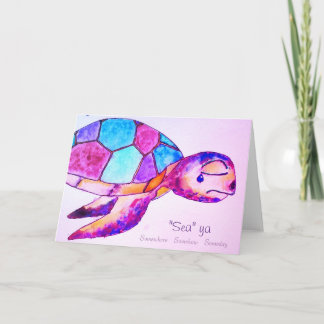 Goodbye Turtle Greeting Card