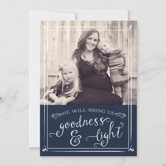 Goodness and Light Collage Christmas Card (Front)