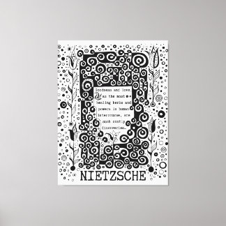 Goodness and LOVE quote by Nietzsche Canvas Print