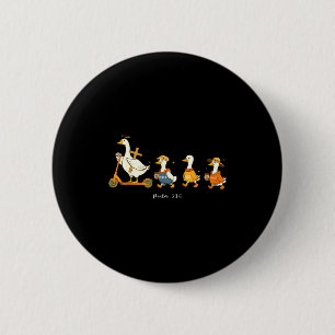 Goodness mercy psalm 23_6 goose christian faith 6 cm round badge