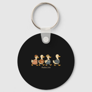 Goodness mercy psalm 23_6 goose christian humour key ring