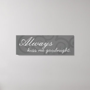 Goodnight Kiss Wrapped Canvas