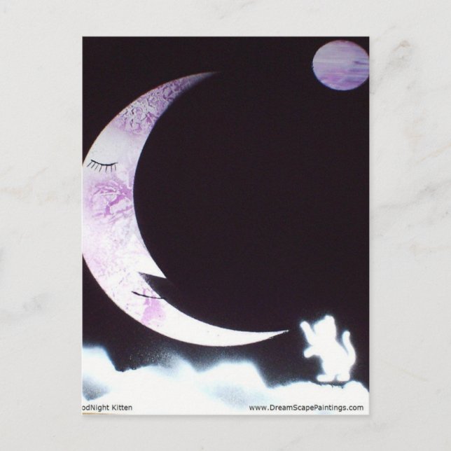 Goodnight Kitten Postcard (Front)