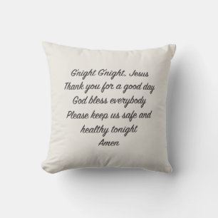 Goodnight Prayer Throw Pillow