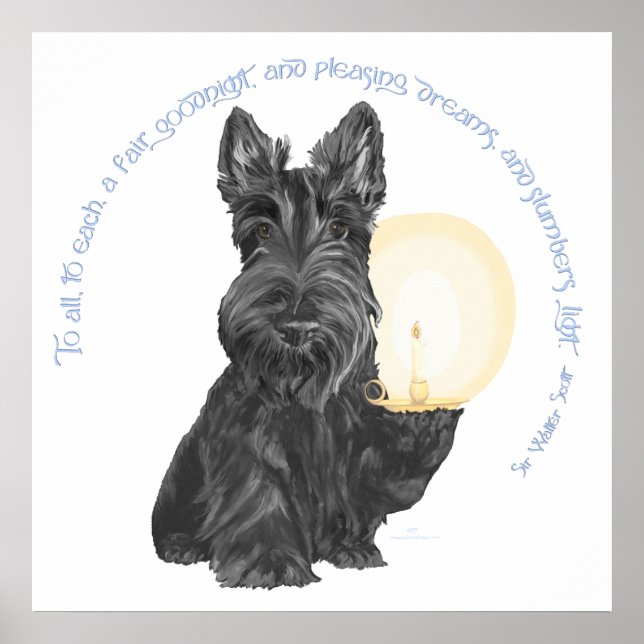 Goodnight Scottish Terrier Poster (Front)