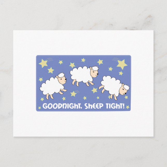 Goodnight. Sheep Tight! Postcard (Front)