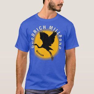 Goodrich Millpond in Michigan Heron Sunrise T-Shirt