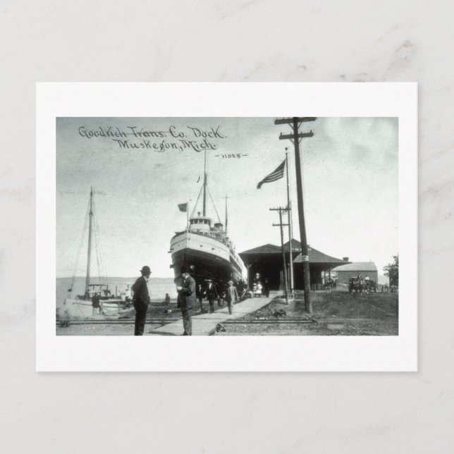 Goodrich Transportation Co., Muskegon, Michigan Postcard (Front)