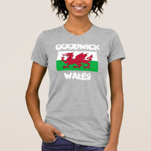 Goodwick, Wales with Welsh flag T-Shirt