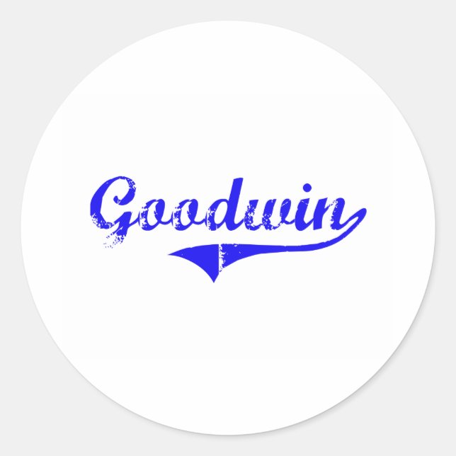 Goodwin Surname Classic Style Round Sticker (Front)