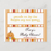 Goody Bag Topper Autumn Fall Pumpkin Baby