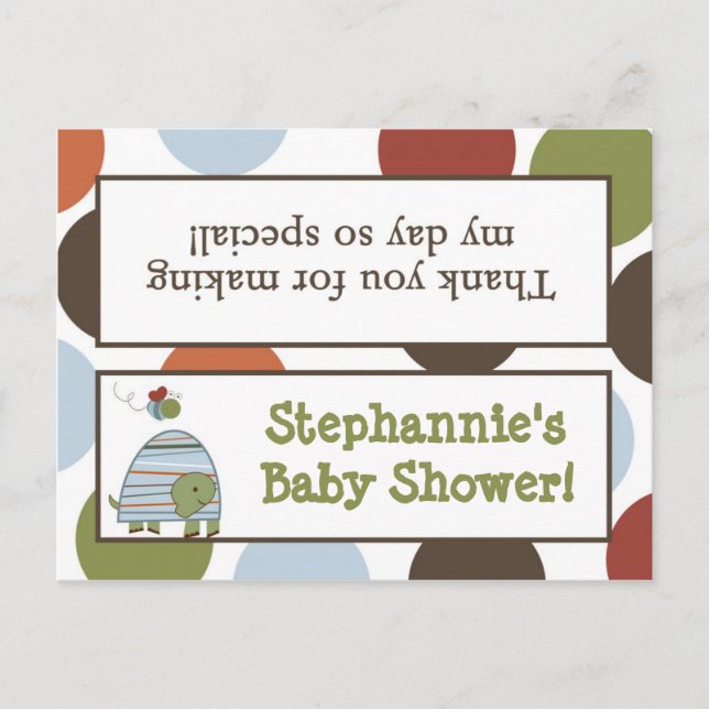 Goody Bag Topper Laguna Beach Turtle Frog Pond Invitation Postcard (Front)